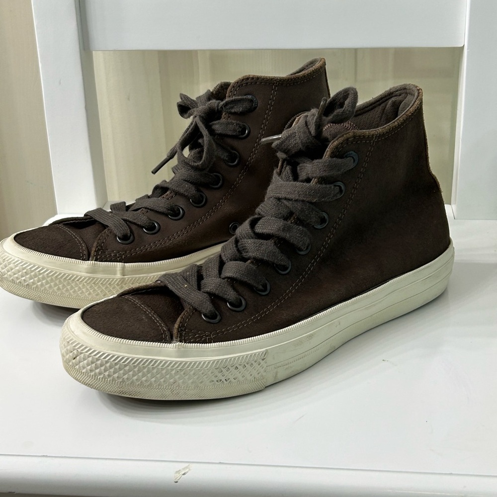 Converse X John Varvatos Men’s 6.5 Brown Leather Chuck Taylor All Star Shoes - Picture 4 of 11